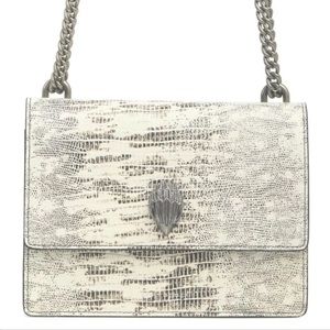 KURT GEIGER LONDON Shoreditch Embossed Lizard Leather Convertible Crossbody Bag